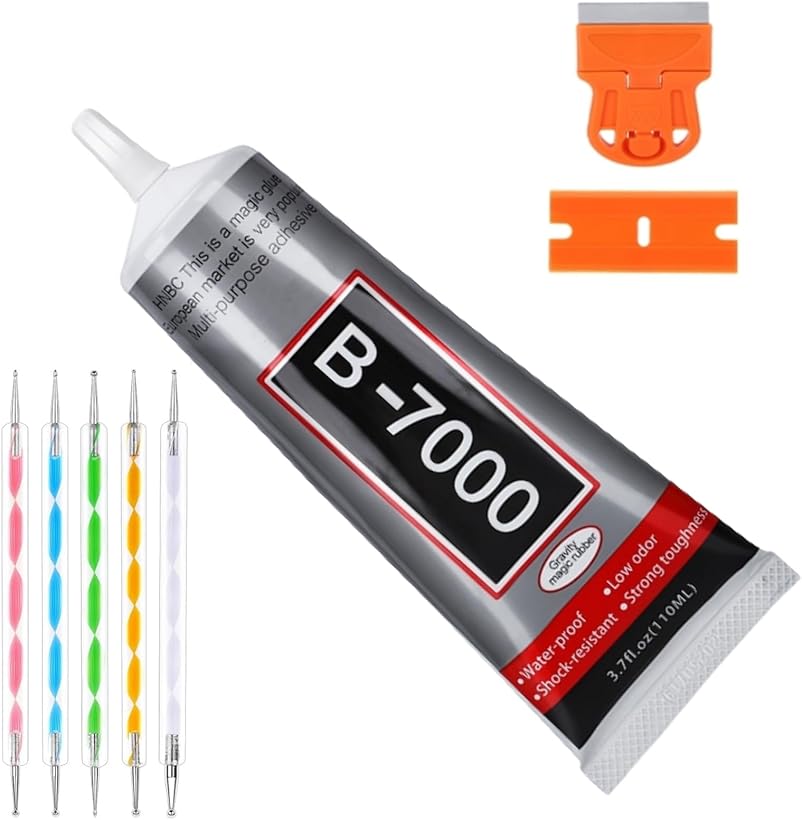 B-7000 Clear High Viscosity Glue Rhinestones (110ML/3.7oz)