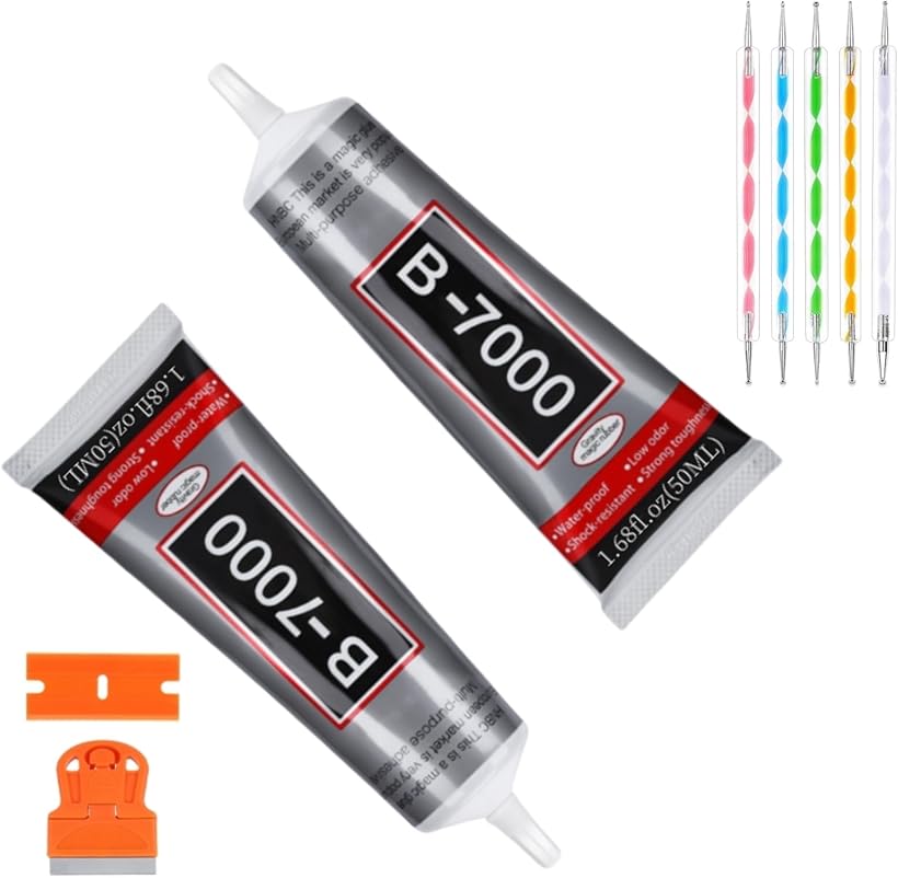 B-7000 Clear High Viscosity Glue Rhinestones (2X50ML/1.68oz)